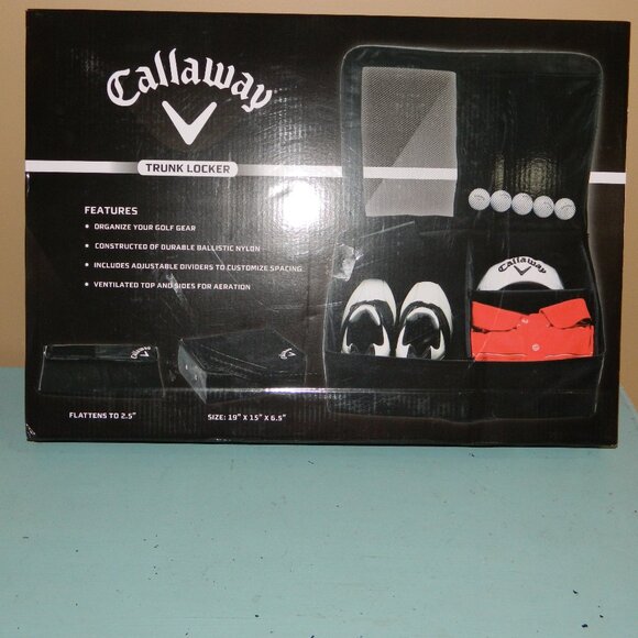 Organizzatore Bagagliaio Callaway - Scarpiera Ventilata, Scomparti Rigidi, Si Ripiega, 48x38x16 Cm, Nero Unisex